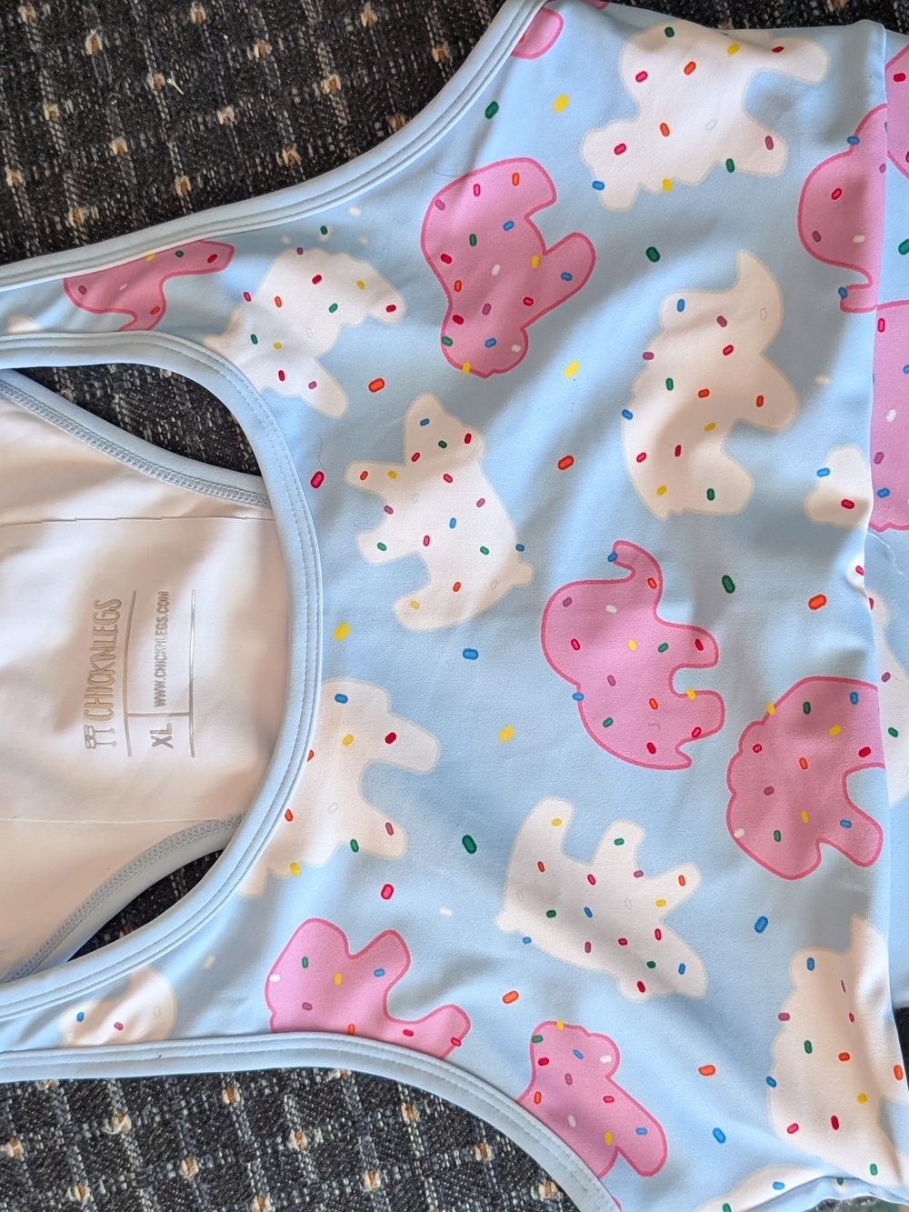 Chickenlegs Animal Crackers Sports Bra - XL